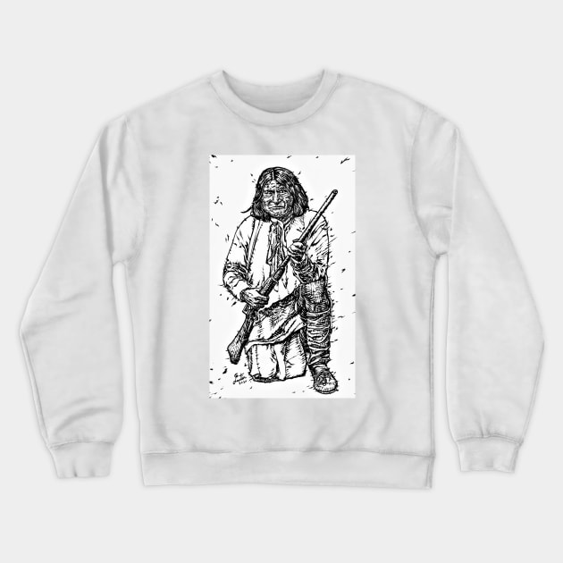 GERONIMO ink portrait.1 Crewneck Sweatshirt by lautir